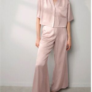 Lunya washable silk high-rise pants set